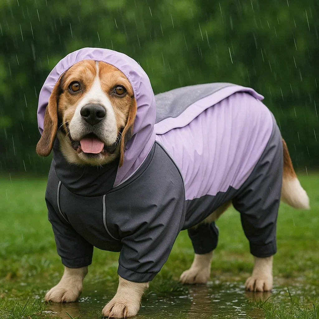 Wasserdichter Hundemantel | Wetterschutz für Kurzbeinige Hunde