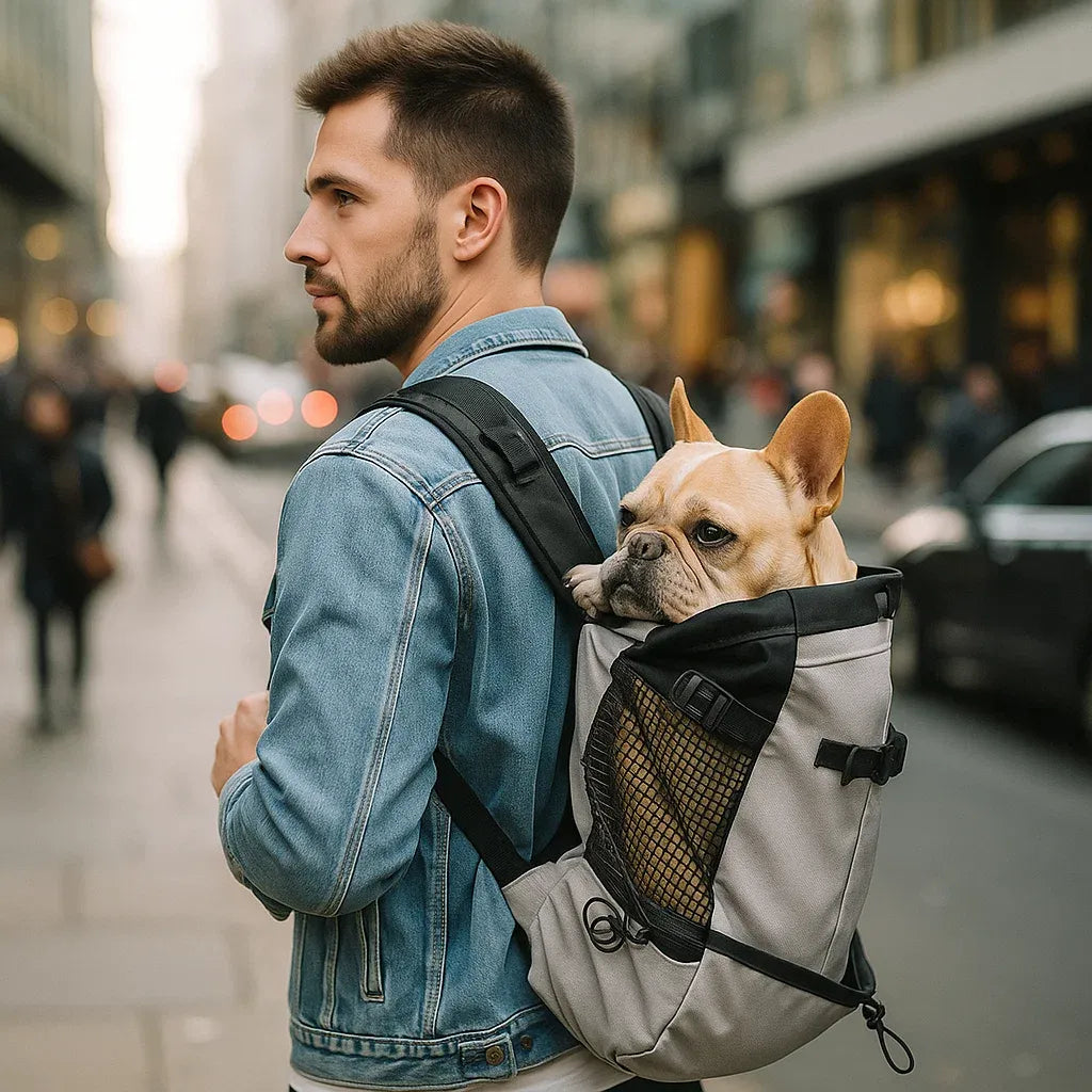 Hundetragetasche | Ergonomischer & Bequemer Rucksack für Unterwegs