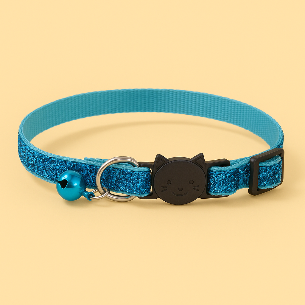 Katzenhalsband mit Sicherheitsverschluss & Glöckchen – Verstellbar & leicht für Freigänger
