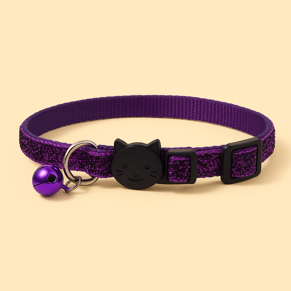 Katzenhalsband mit Sicherheitsverschluss & Glöckchen – Verstellbar & leicht für Freigänger