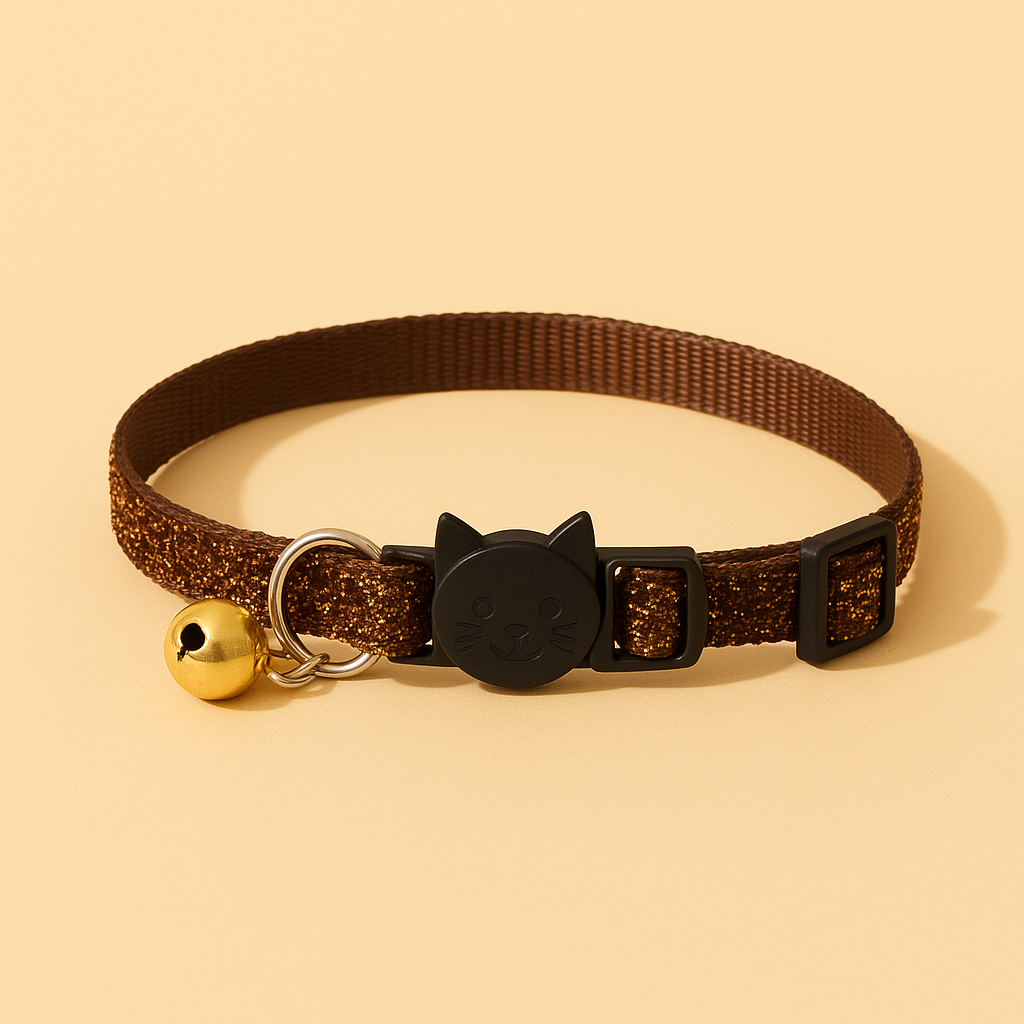 Katzenhalsband mit Sicherheitsverschluss & Glöckchen – Verstellbar & leicht für Freigänger