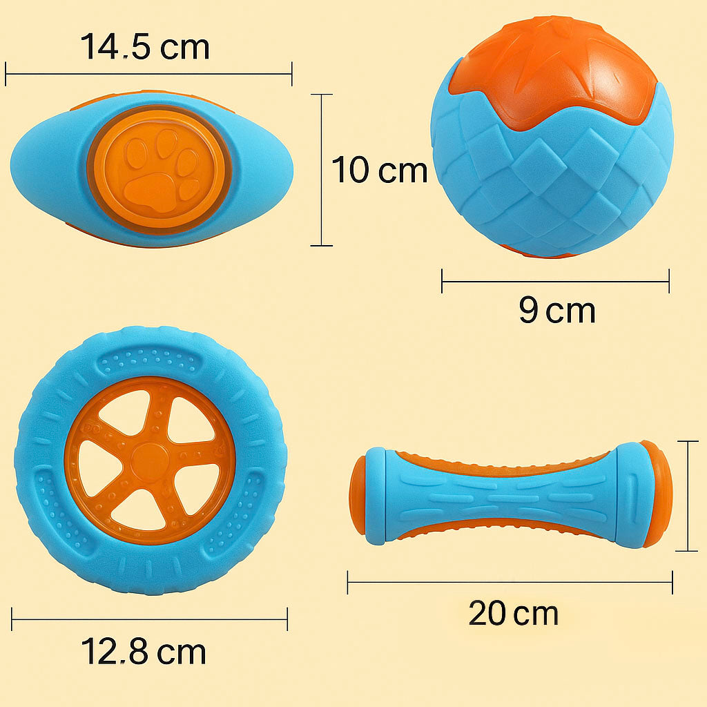 Hundespielzeug aus Naturgummi für starke Kauer – Zahnpflege, Stressabbau & Wasserspaß in einem