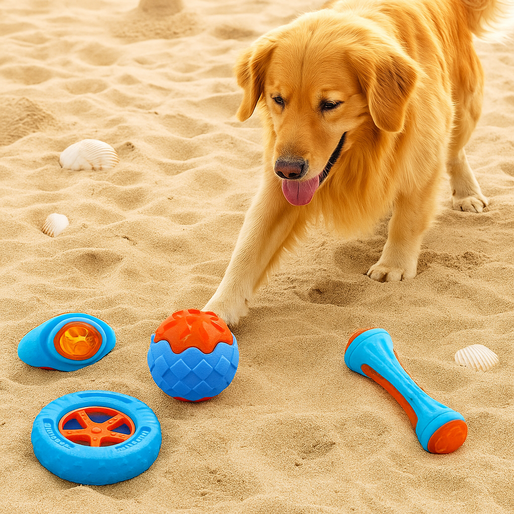 Hundespielzeug aus Naturgummi für starke Kauer – Zahnpflege, Stressabbau & Wasserspaß in einem
