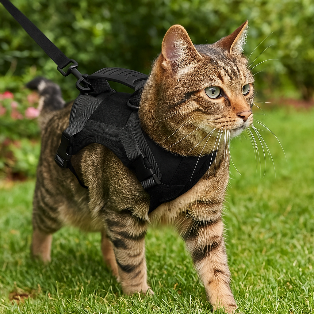 Katzengeschirr mit Leine – Ausbruchsicher, gepolstert & verstellbar für mittelgroße & große Katzen