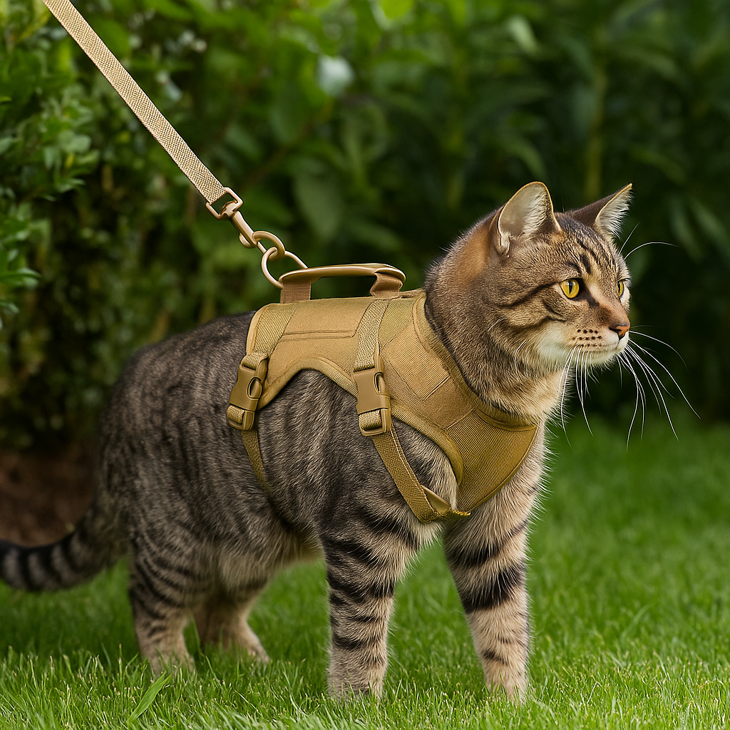 Katzengeschirr mit Leine – Ausbruchsicher, gepolstert & verstellbar für mittelgroße & große Katzen