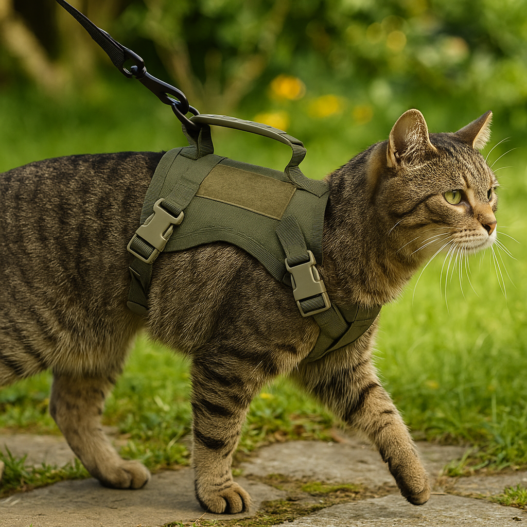 Katzengeschirr mit Leine – Ausbruchsicher, gepolstert & verstellbar für mittelgroße & große Katzen