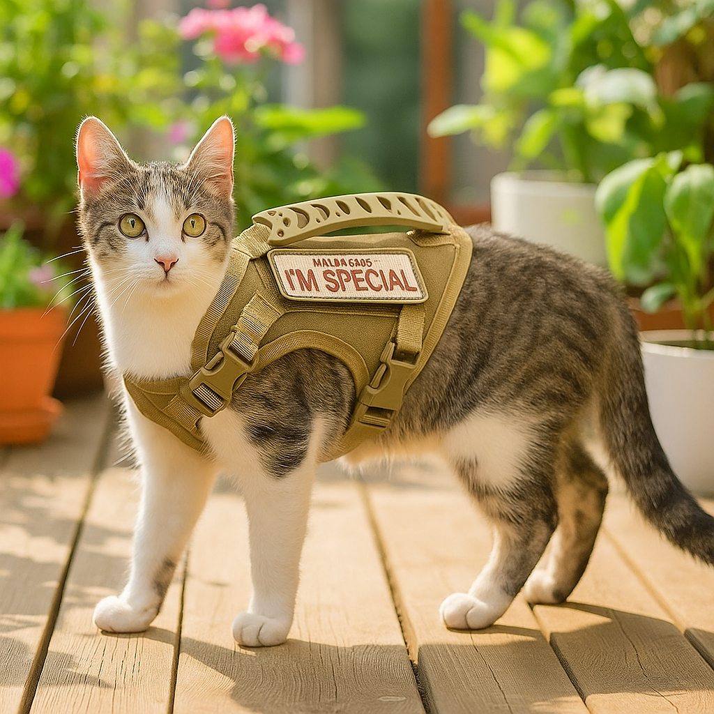 Katzengeschirr mit Leine – Ausbruchsicher, gepolstert & verstellbar für mittelgroße & große Katzen