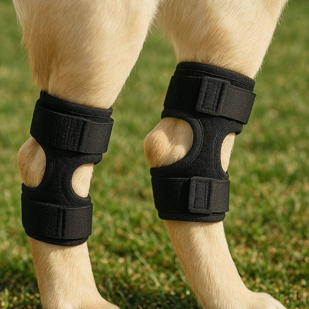 Kniebandage Hund – Verstelbare Gelenkstütze | Schmerzlinderung & Stabilisierung
