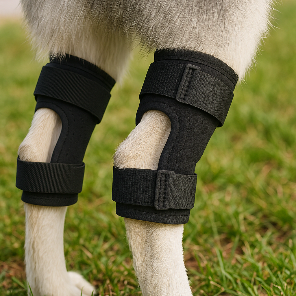 Kniebandage Hund – Verstelbare Gelenkstütze | Schmerzlinderung & Stabilisierung