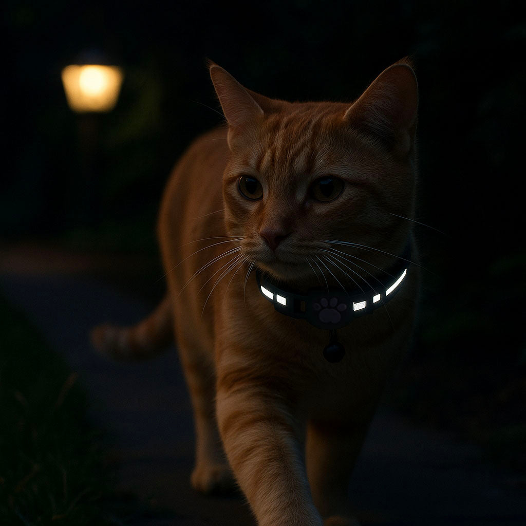 AirTag Katzenhalsband mit Sicherheitsverschluss & Glocke – GPS-Ortung für Freigänger