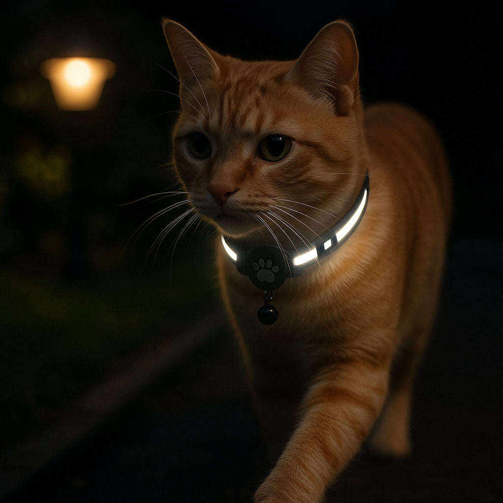 AirTag Katzenhalsband mit Sicherheitsverschluss & Glocke – GPS-Ortung für Freigänger