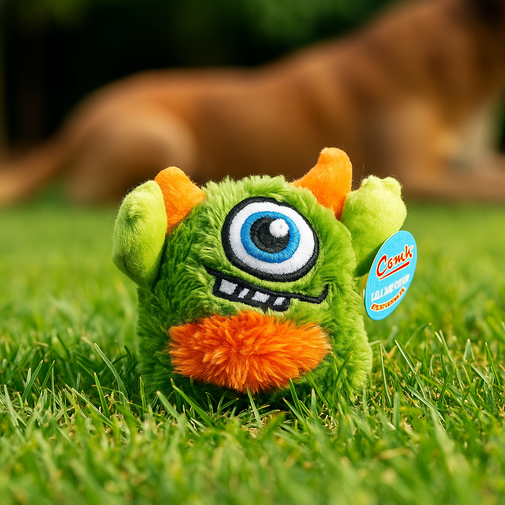 Plüsch Hundespielzeug mit Quietscher – weiches Monster für Spiel & Kuschelspaß