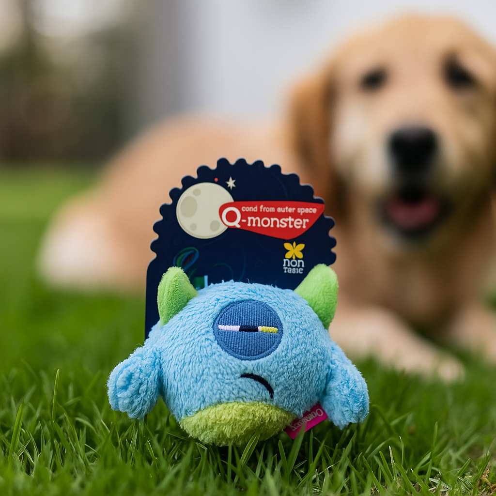 Plüsch Hundespielzeug mit Quietscher – weiches Monster für Spiel & Kuschelspaß