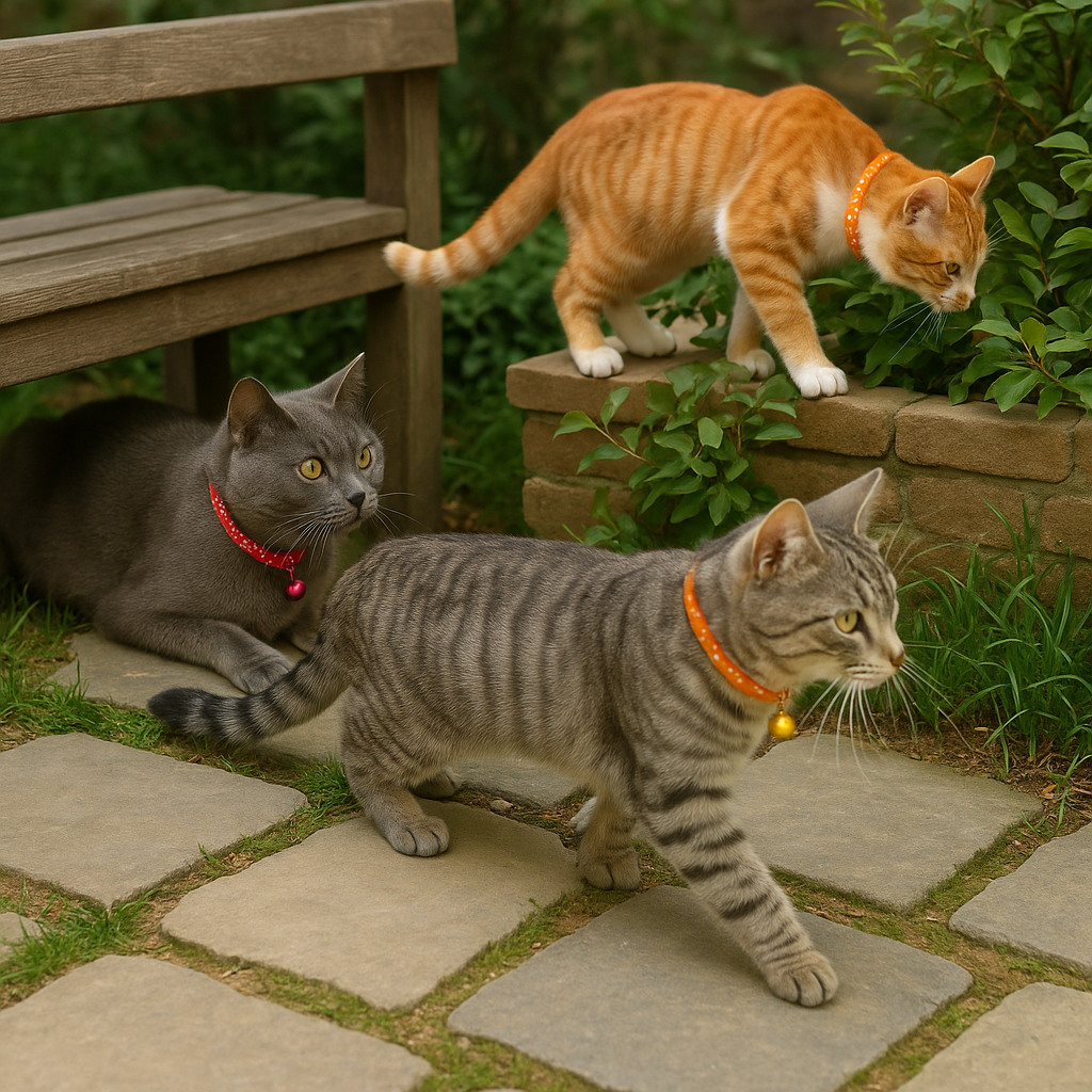 Verstellbares Katzenhalsband mit Glöckchen aus weichem Nylon – stylisch & sicher für Stubentiger