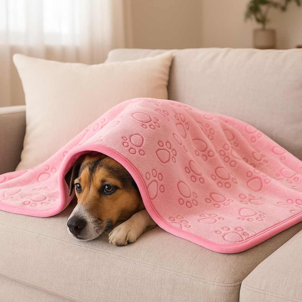 Kuscheldecke für Hunde & Katzen – Weiche Haustierdecke für Ruhe, Geborgenheit & Möbel-Schutz