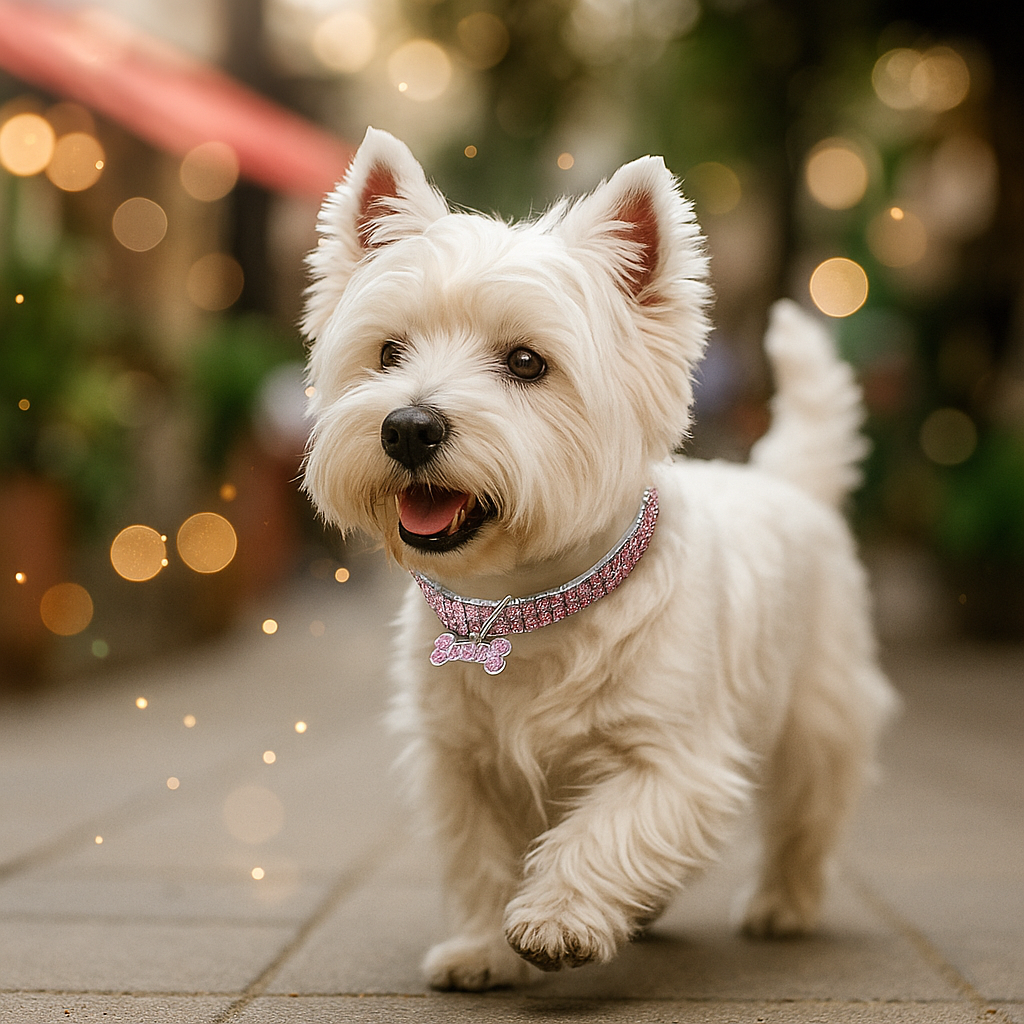 Glitzerndes Hundehalsband mit Anhänger – Elegantes Halsband für kleine & mittelgroße Hunde