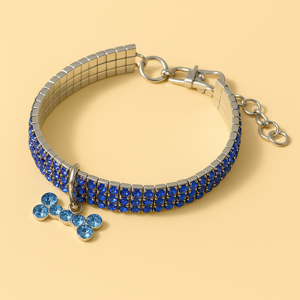 Glitzerndes Hundehalsband mit Anhänger – Elegantes Halsband für kleine & mittelgroße Hunde