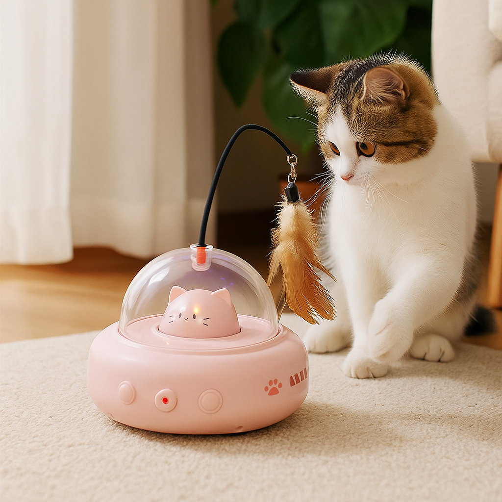 Katzenspielzeug mit Laser & Bewegung – Interaktives Jagdspiel gegen Langeweile & Frust