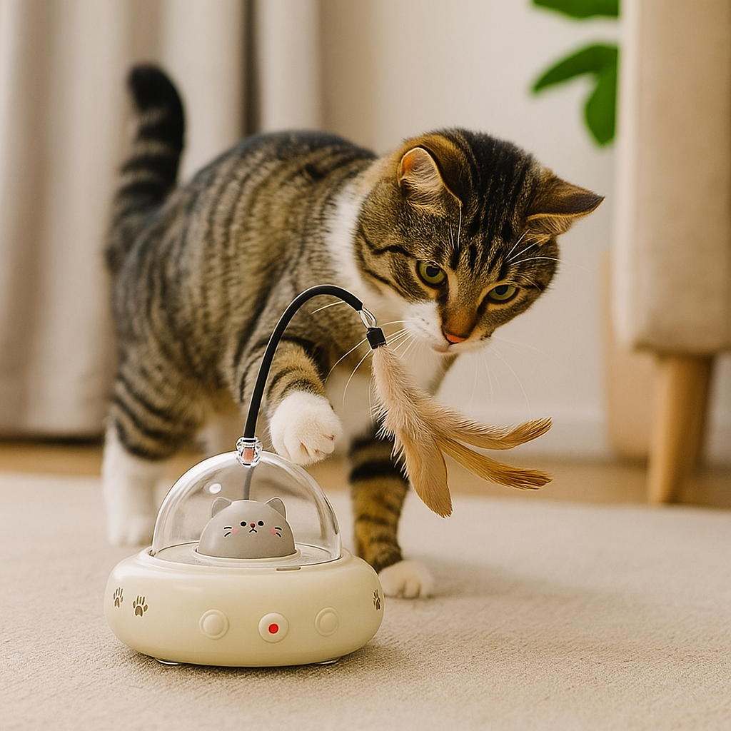 Katzenspielzeug mit Laser & Bewegung – Interaktives Jagdspiel gegen Langeweile & Frust