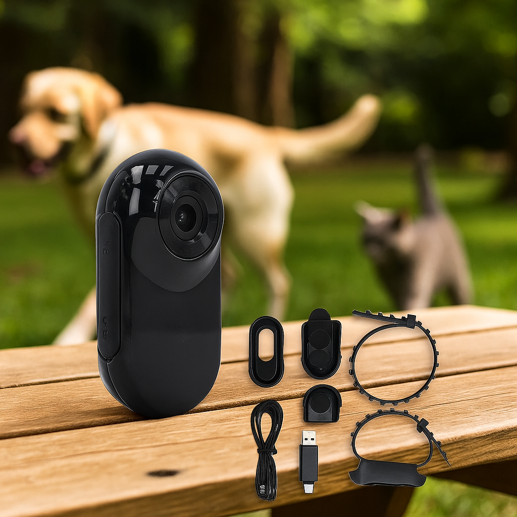 HD-Halsbandkamera für Hunde & Katzen