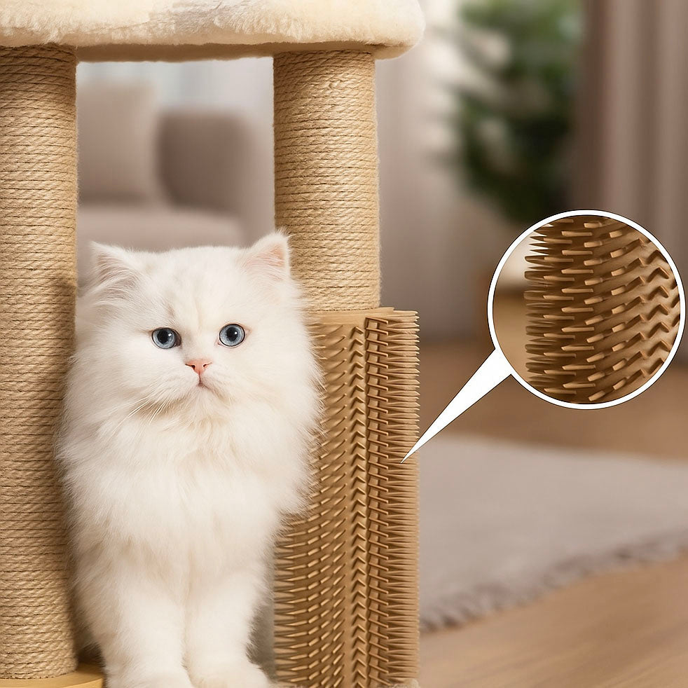 Katzen-Kratzbaum mit Liegefläche & Spielbogen