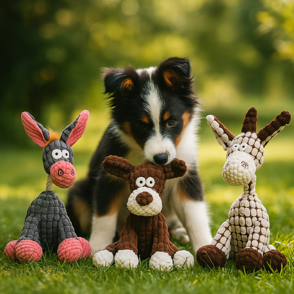 Robustes Hundekuscheltier aus reißfestem Plüsch