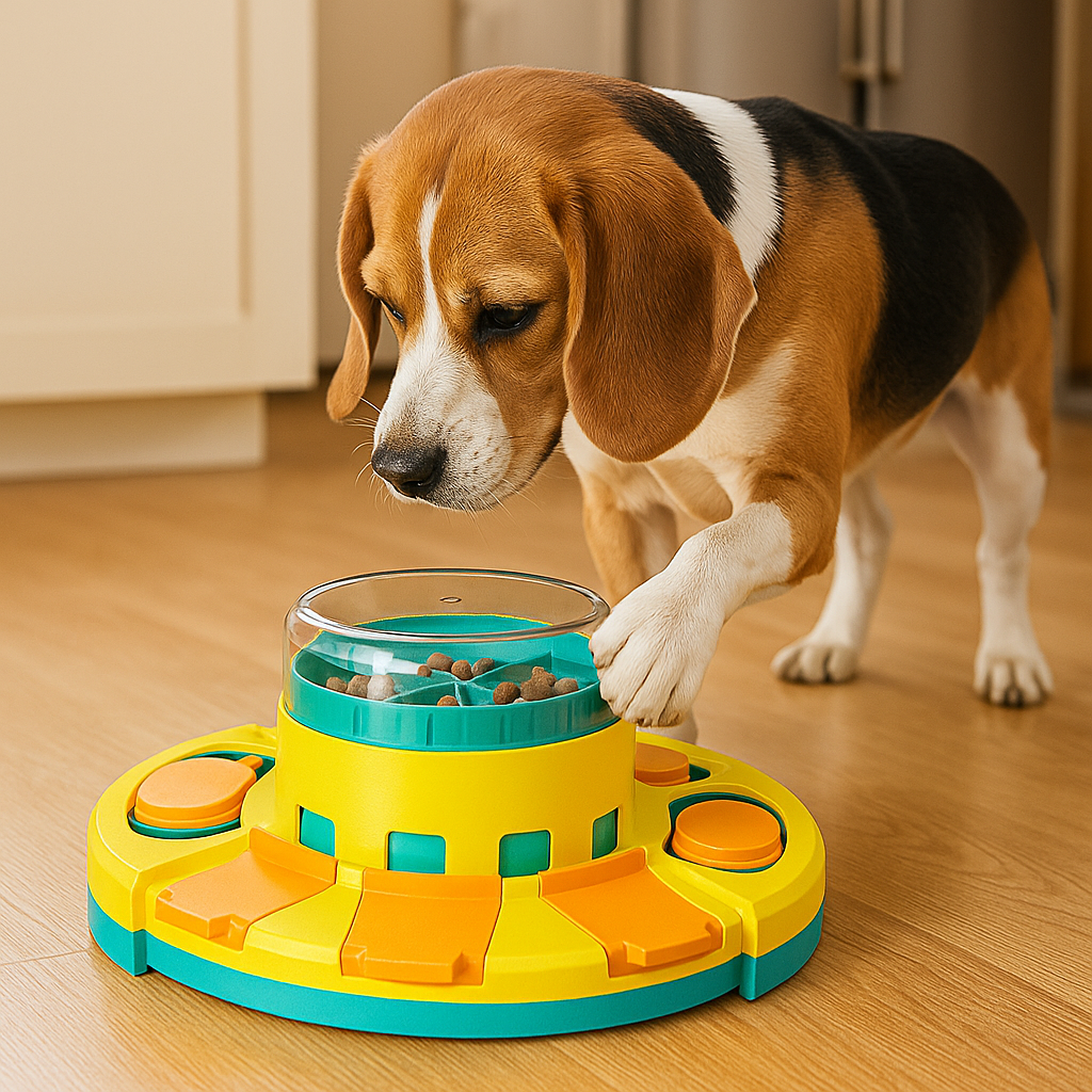 Interaktiver Futterspender Hund - Denkspiel