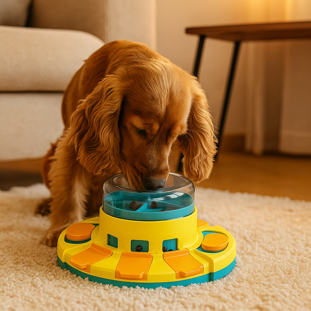 Interaktiver Futterspender Hund - Denkspiel