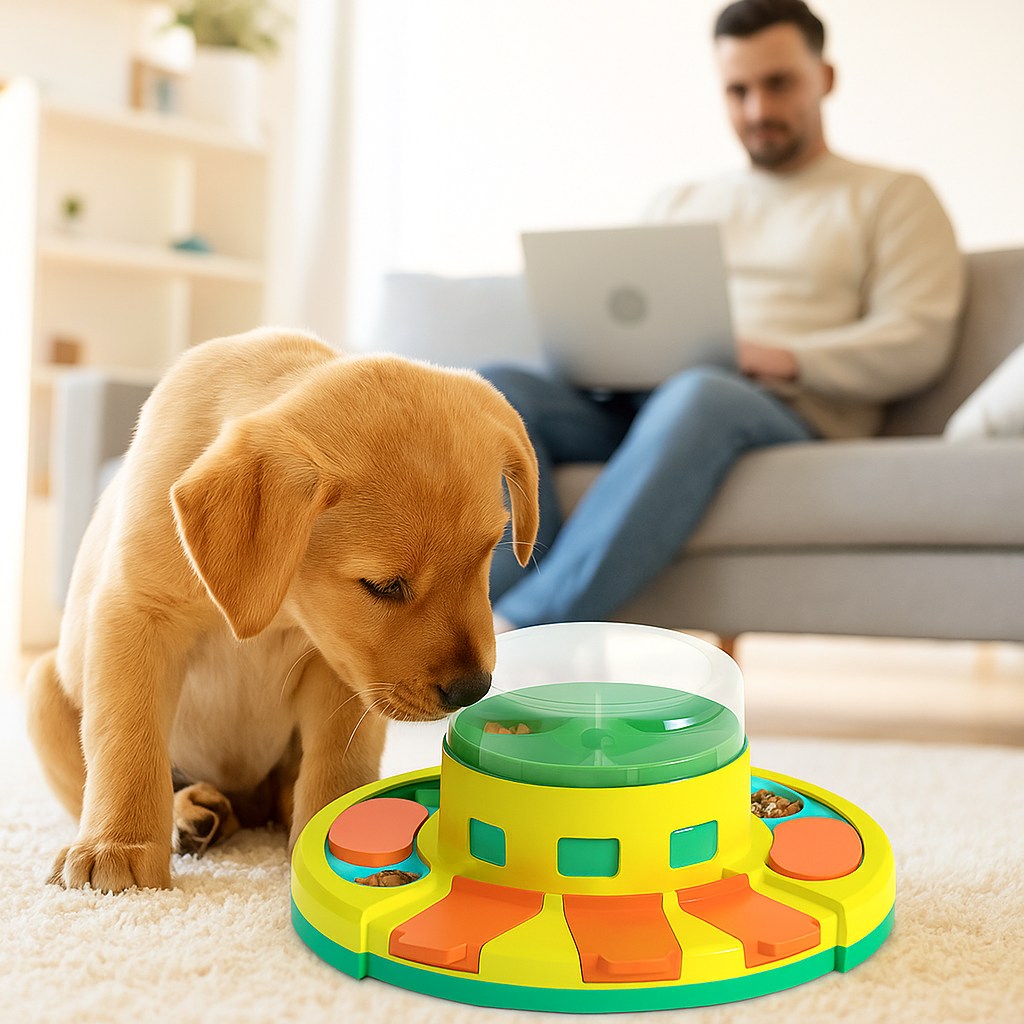 Interaktiver Futterspender Hund - Denkspiel