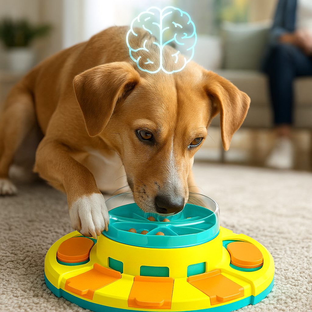 Interaktiver Futterspender Hund - Denkspiel