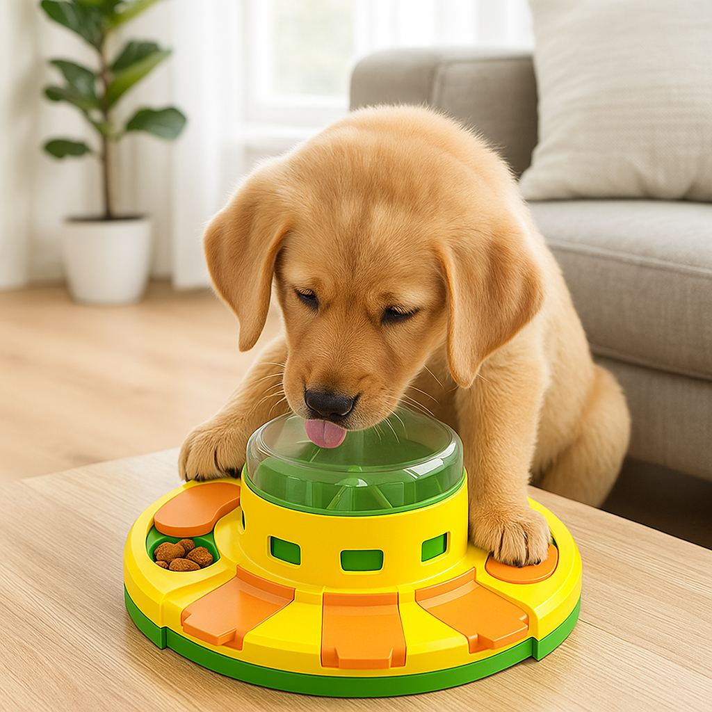 Interaktiver Futterspender Hund - Denkspiel