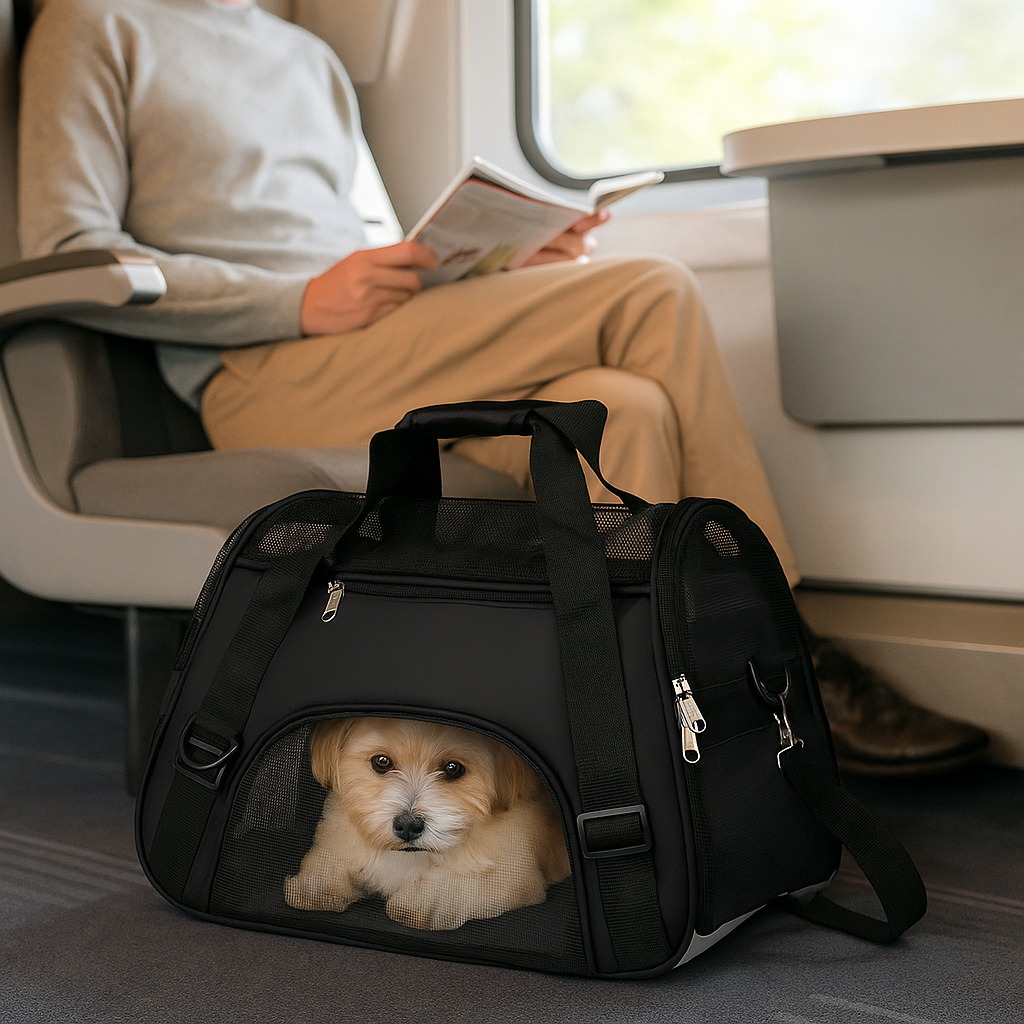 Reisetasche für kleine Hunde & Katzen - Sicher & Bequem