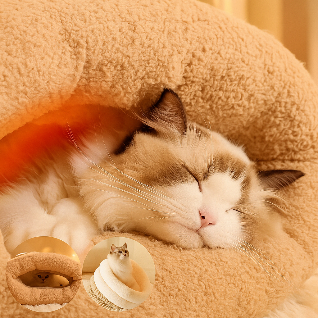 Katzenhöhle Kuschelbett - Warm & Geborgen