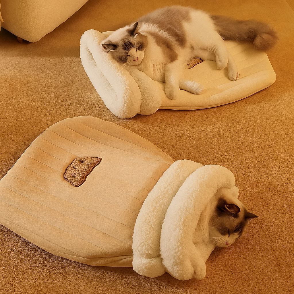 Katzenhöhle Kuschelbett - Warm & Geborgen