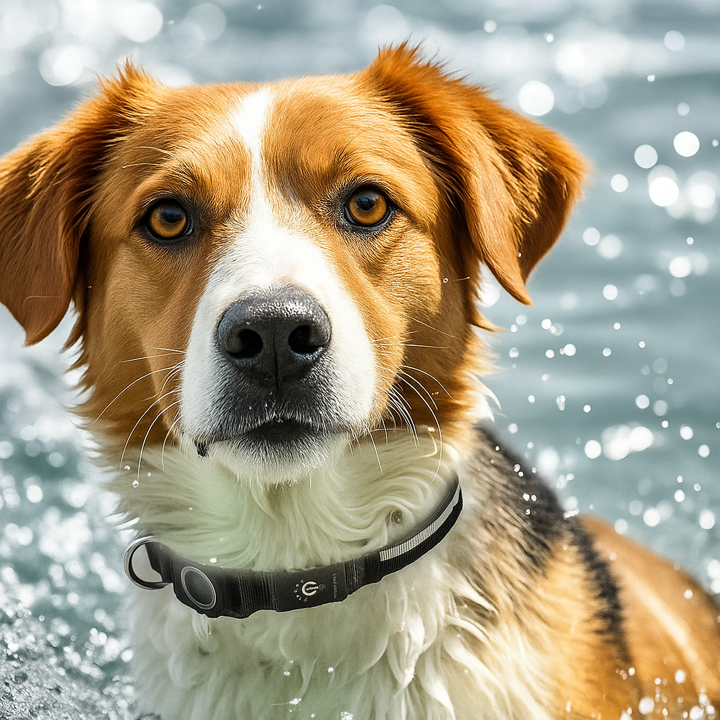 GlowGuard – LED Hundehalsband mit AirTag Halterung & hoher Sichtbarkeit