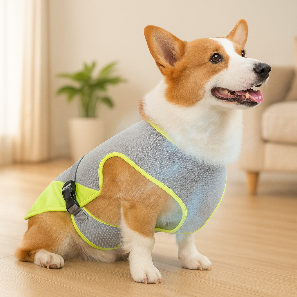 Hundekühlweste mit Geschirrfunktion – Hitzeschutz für Hunde im Sommer