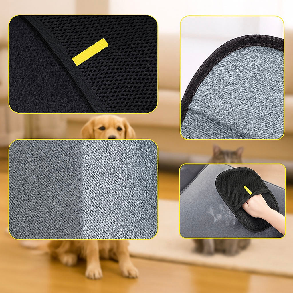 Tierhaarentferner Handschuh – Fellmagnet für Sofa, Kleidung & Auto