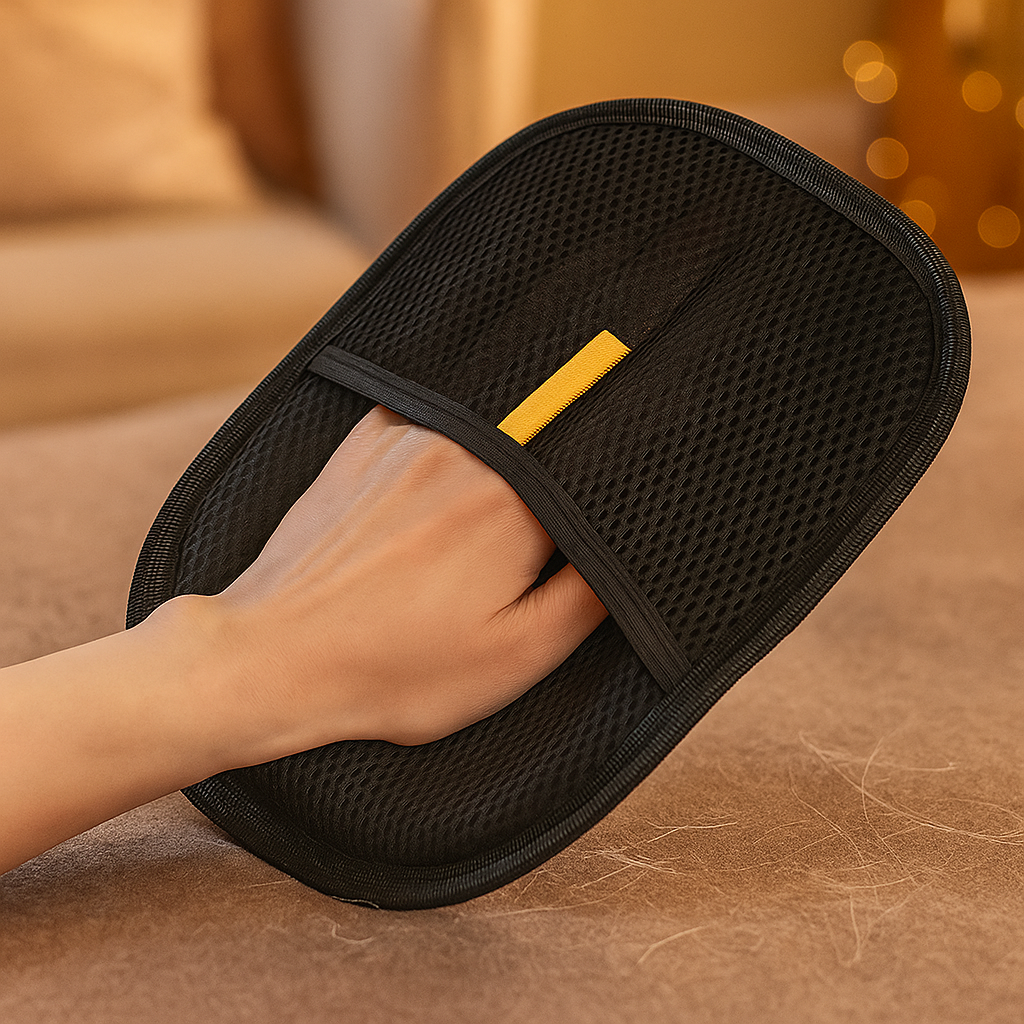 Tierhaarentferner Handschuh – Fellmagnet für Sofa, Kleidung & Auto