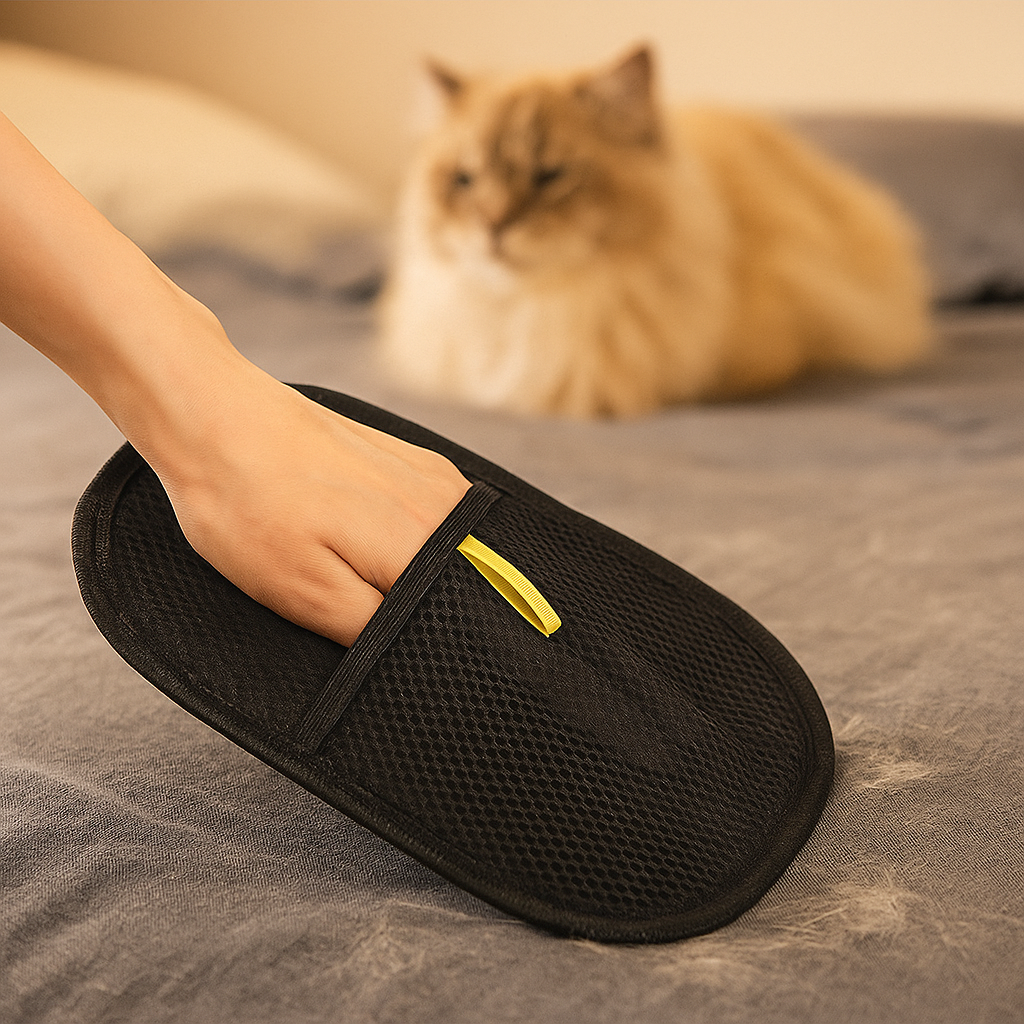 Tierhaarentferner Handschuh – Fellmagnet für Sofa, Kleidung & Auto