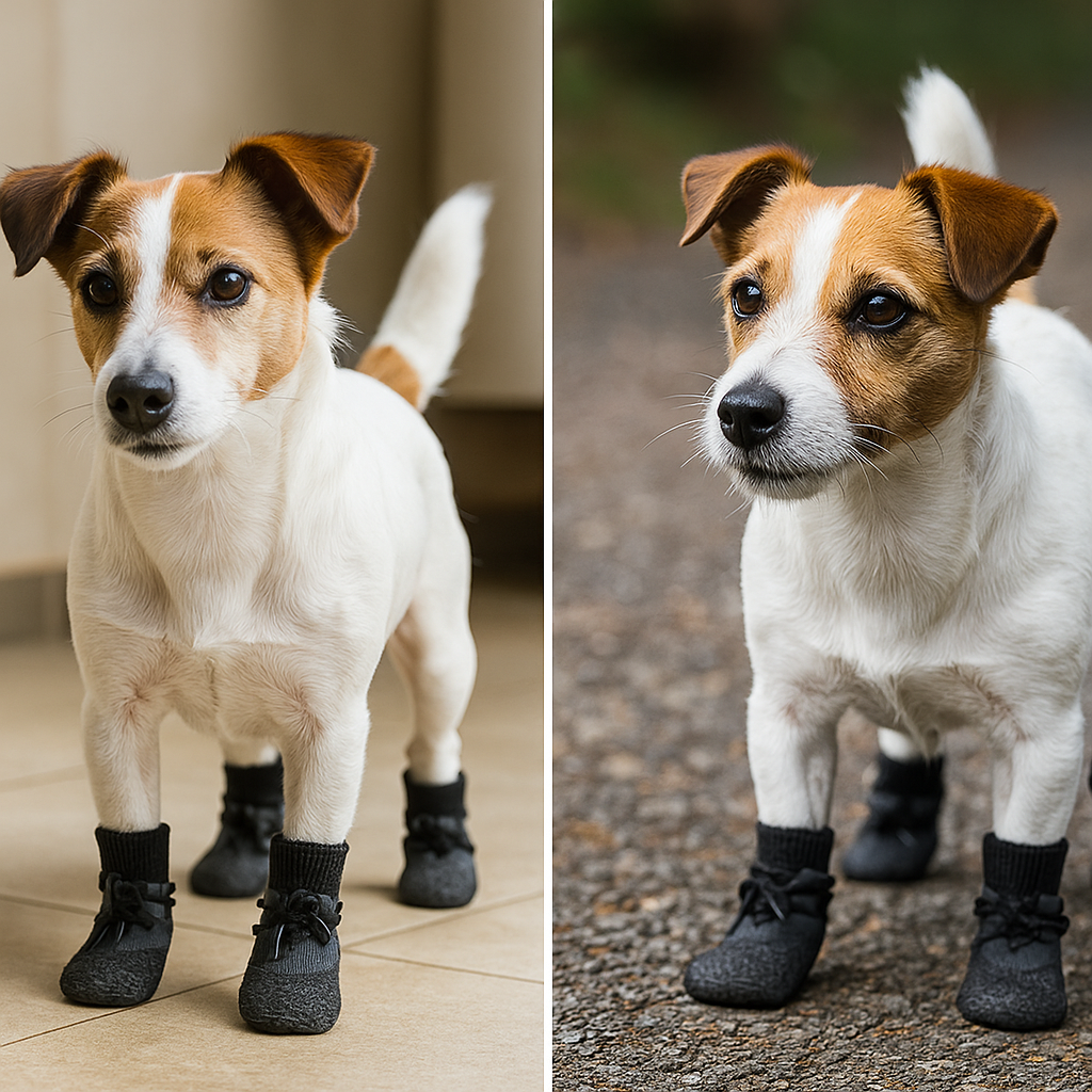 Rutschfeste Hundesocken (4er Set) – Pfotenschutz Indoor & Outdoor