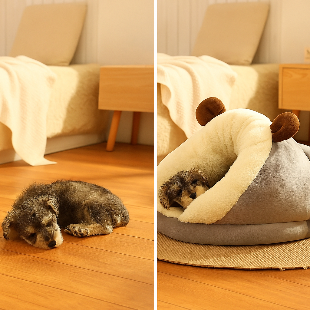 Hundebett Beruhigend & Gelenkschonend | Flauschiges Hundekissen für Hund & Katze