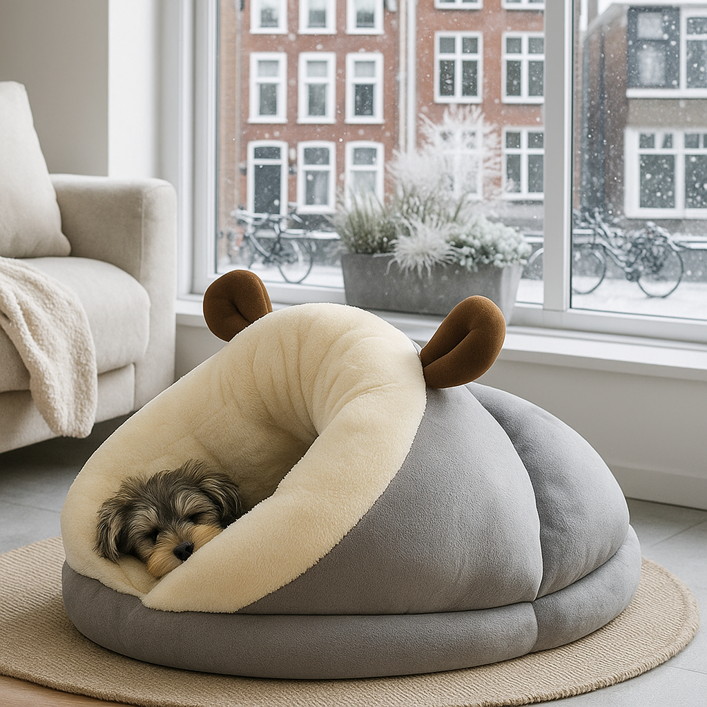 Hundebett Beruhigend & Gelenkschonend | Flauschiges Hundekissen für Hund & Katze