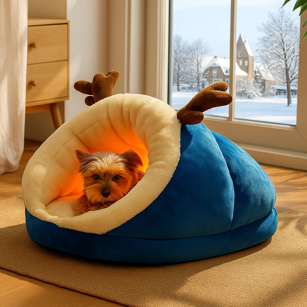 Hundebett Beruhigend & Gelenkschonend | Flauschiges Hundekissen für Hund & Katze