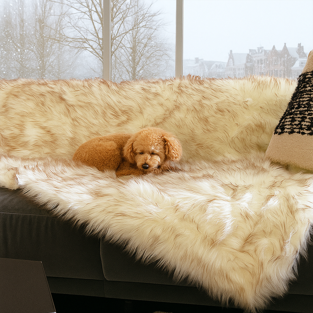 Plüsch Hundedecke & Katzenmatte – Weich, warm & rutschfest für Sofa, Bett & Boden