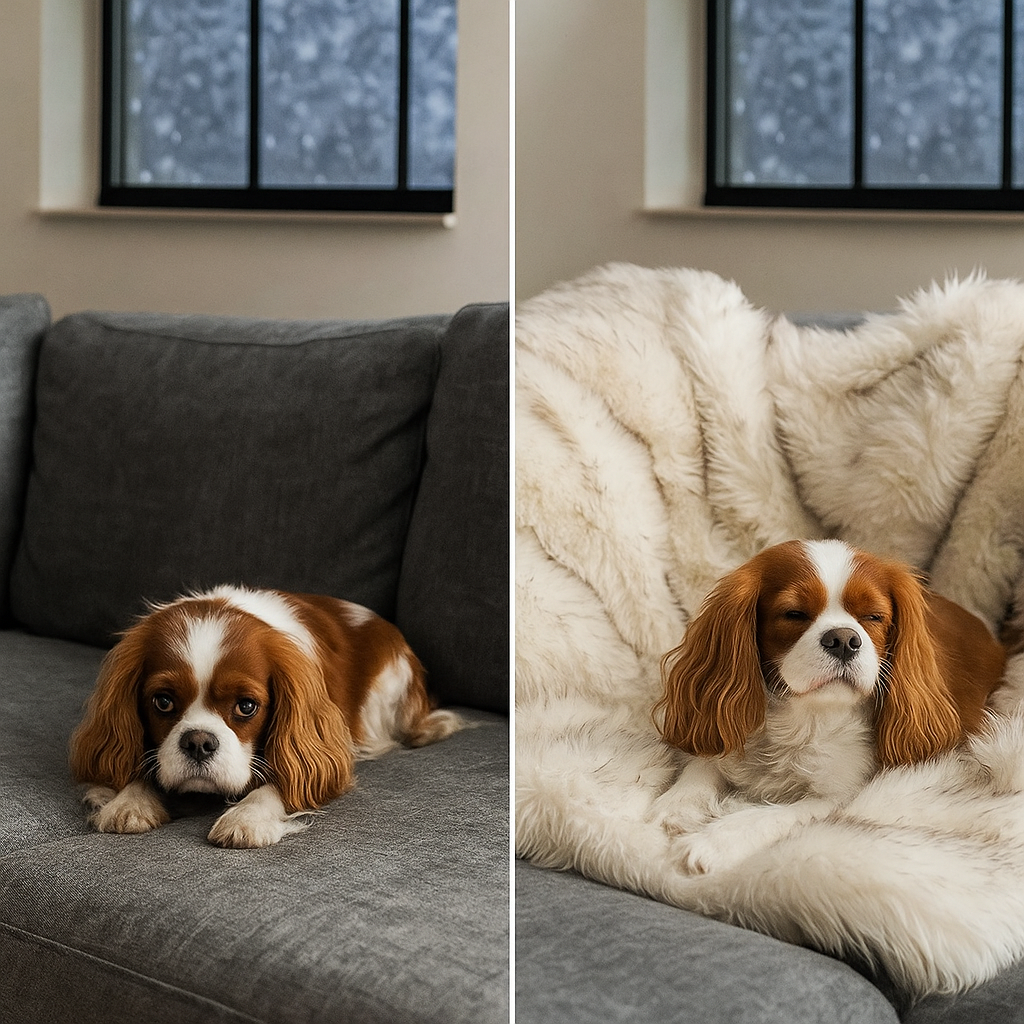 Plüsch Hundedecke & Katzenmatte – Weich, warm & rutschfest für Sofa, Bett & Boden