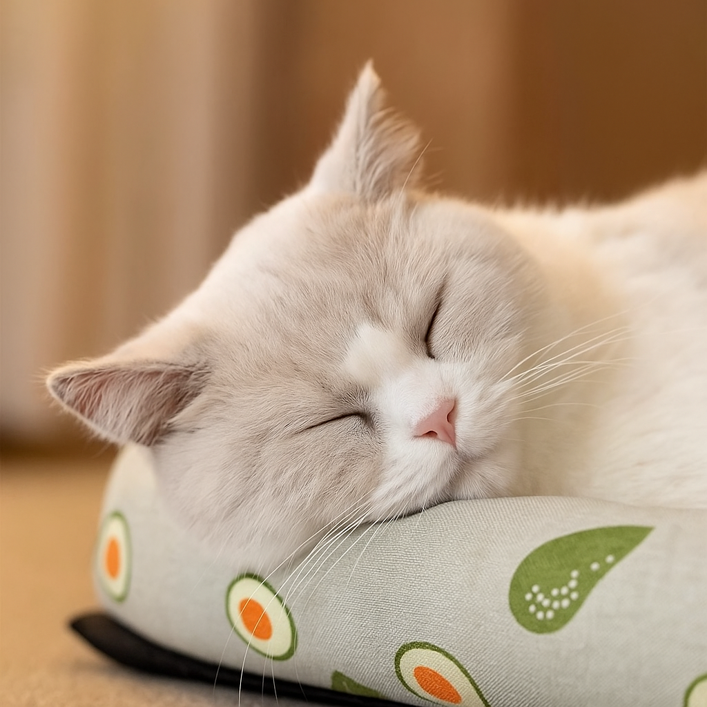 Kühlendes Katzenbett Sommer | Rutschfest & Stilvoll