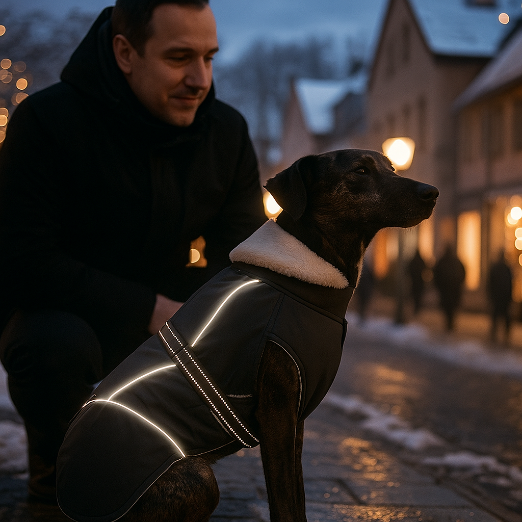 Wasserdichte Hundejacke Winter – Winddicht, Reflektierend & Verstellbar