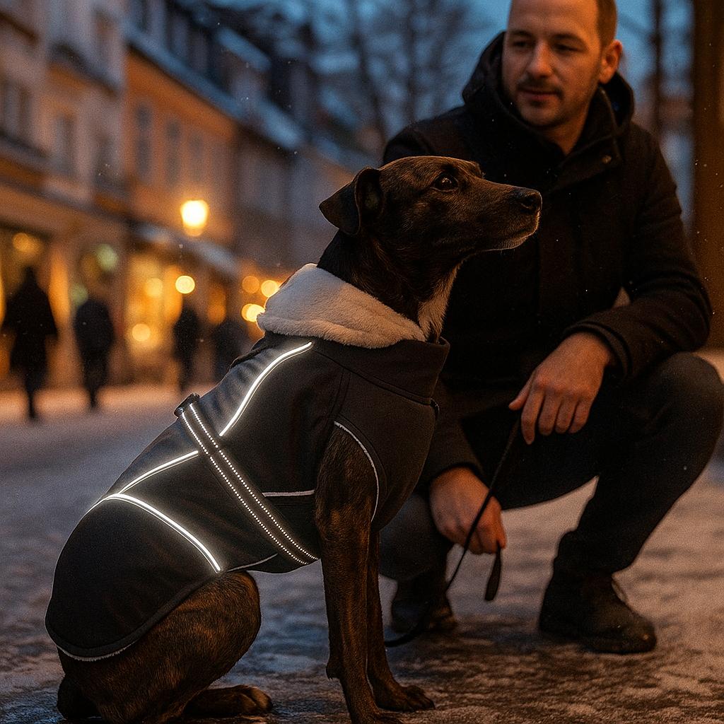 Wasserdichte Hundejacke Winter – Winddicht, Reflektierend & Verstellbar