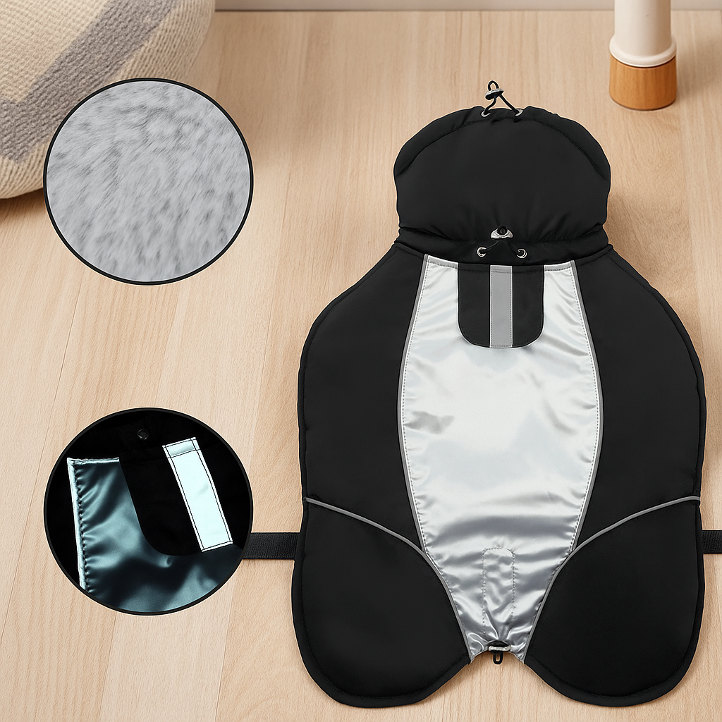 Wasserdichte Hundejacke Winter – Winddicht, Reflektierend & Verstellbar