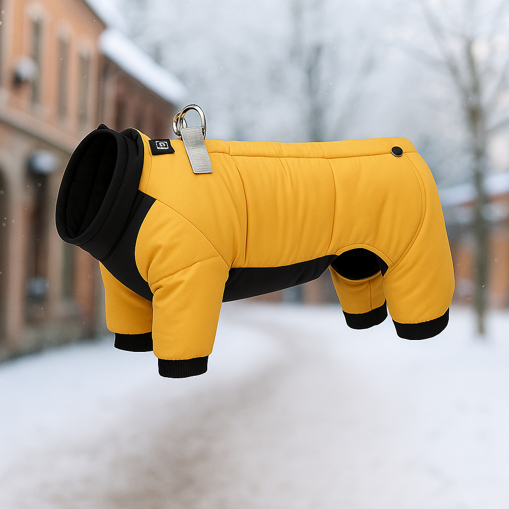 Winter Hundemantel mit Beinen & Kapuze – Wasserdicht, Winddicht, Reflektierend